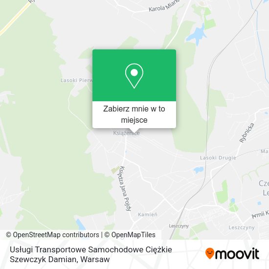 Mapa Usługi Transportowe Samochodowe Ciężkie Szewczyk Damian