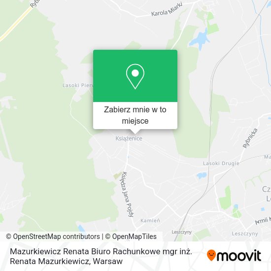 Mapa Mazurkiewicz Renata Biuro Rachunkowe mgr inż. Renata Mazurkiewicz