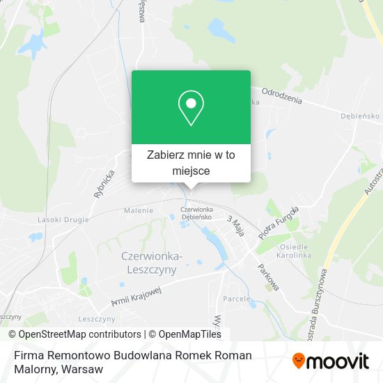 Mapa Firma Remontowo Budowlana Romek Roman Malorny