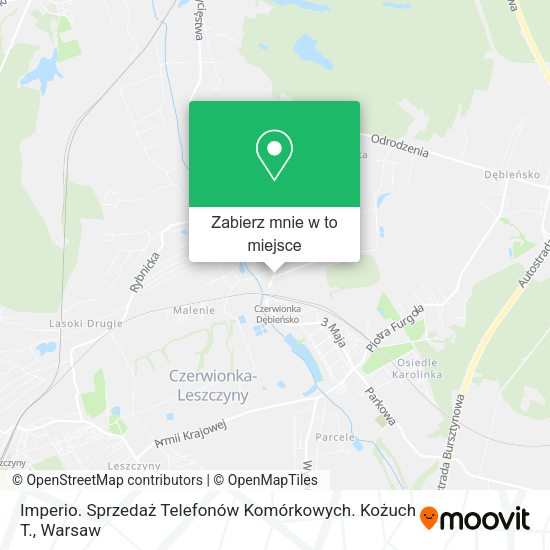 Mapa Imperio. Sprzedaż Telefonów Komórkowych. Kożuch T.