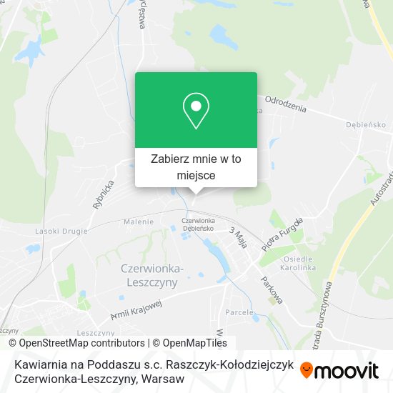 Mapa Kawiarnia na Poddaszu s.c. Raszczyk-Kołodziejczyk Czerwionka-Leszczyny