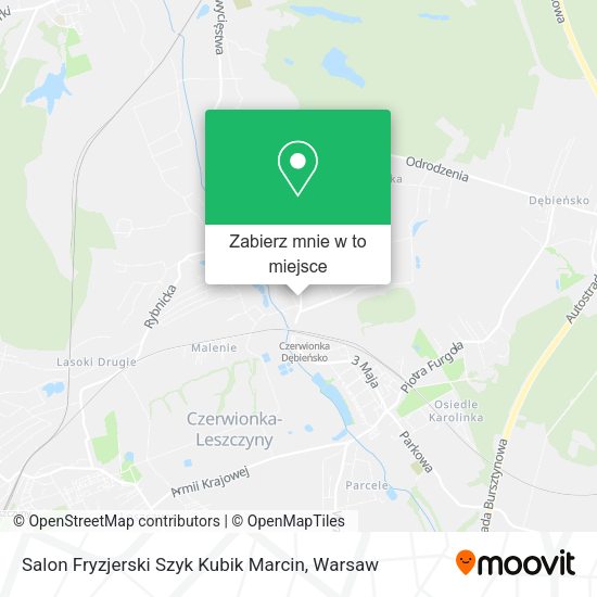 Mapa Salon Fryzjerski Szyk Kubik Marcin