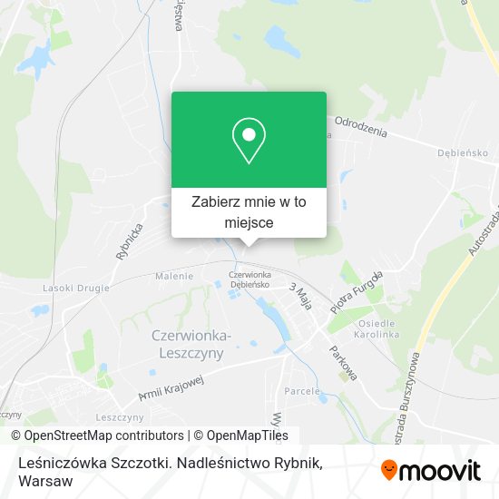 Mapa Leśniczówka Szczotki. Nadleśnictwo Rybnik