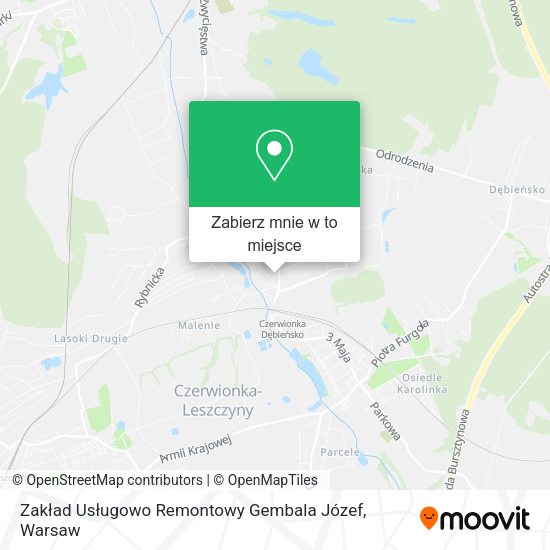 Mapa Zakład Usługowo Remontowy Gembala Józef