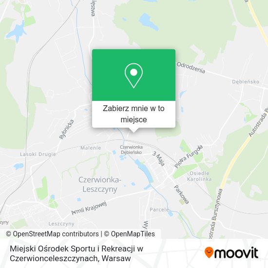 Mapa Miejski Ośrodek Sportu i Rekreacji w Czerwionceleszczynach