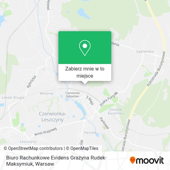 Mapa Biuro Rachunkowe Evidens Grażyna Rudek-Maksymiuk