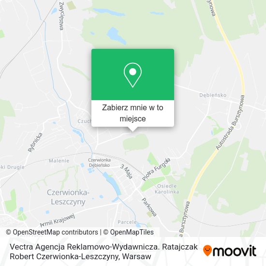 Mapa Vectra Agencja Reklamowo-Wydawnicza. Ratajczak Robert Czerwionka-Leszczyny