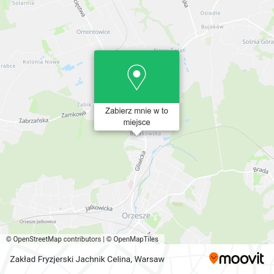 Mapa Zakład Fryzjerski Jachnik Celina