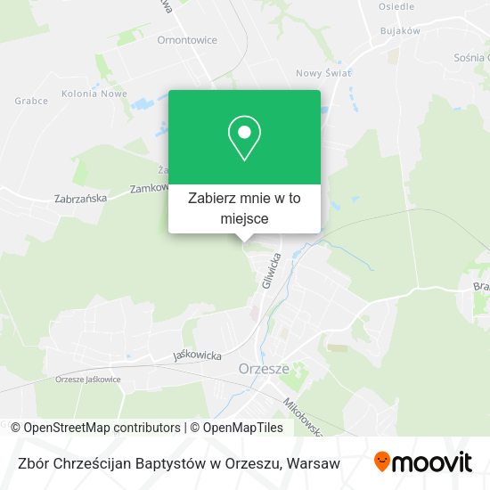 Mapa Zbór Chrześcijan Baptystów w Orzeszu