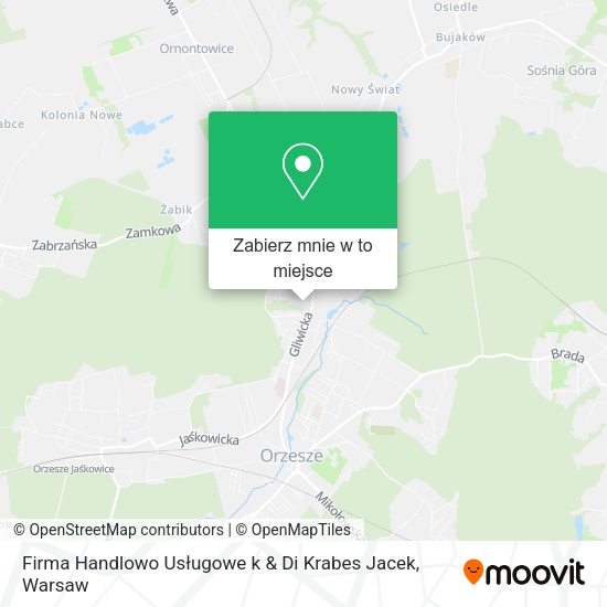 Mapa Firma Handlowo Usługowe k & Di Krabes Jacek