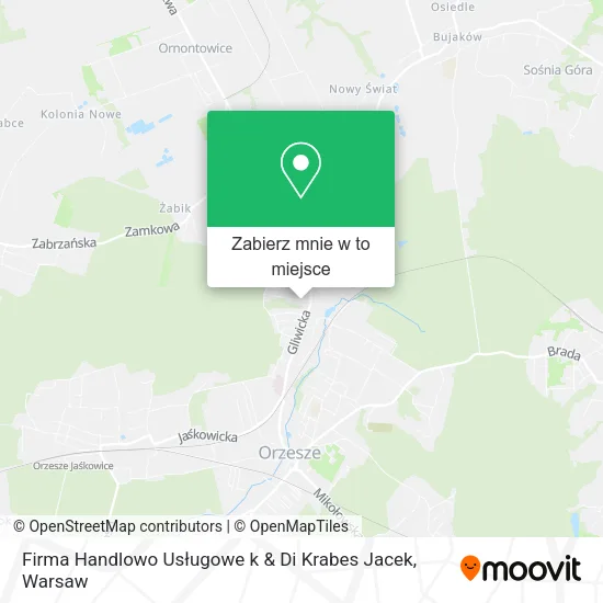 Mapa Firma Handlowo Usługowe k & Di Krabes Jacek