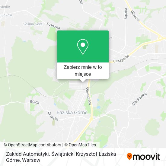 Mapa Zakład Automatyki. Świątnicki Krzysztof Łaziska Górne