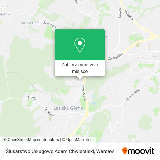 Mapa Ślusarstwo Usługowe Adam Chwieralski