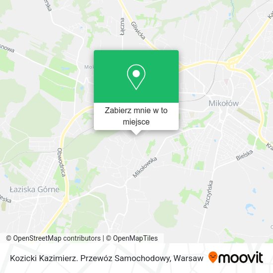 Mapa Kozicki Kazimierz. Przewóz Samochodowy