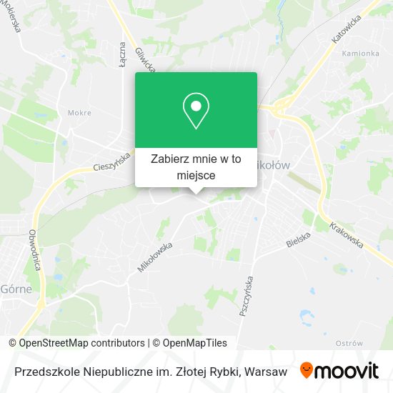 Mapa Przedszkole Niepubliczne im. Złotej Rybki