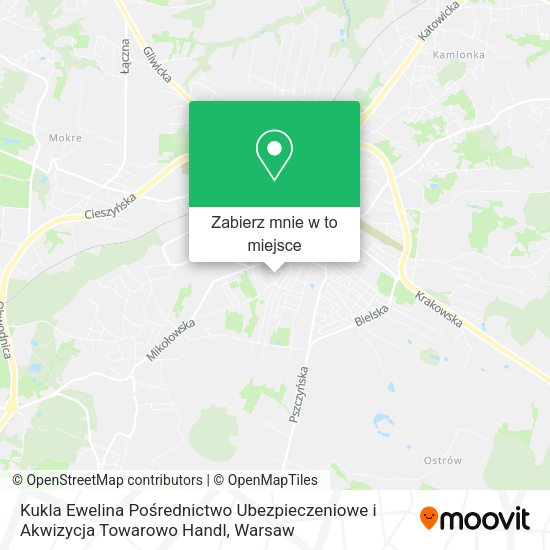 Mapa Kukla Ewelina Pośrednictwo Ubezpieczeniowe i Akwizycja Towarowo Handl