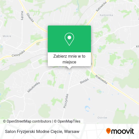 Mapa Salon Fryzjerski Modne Cięcie