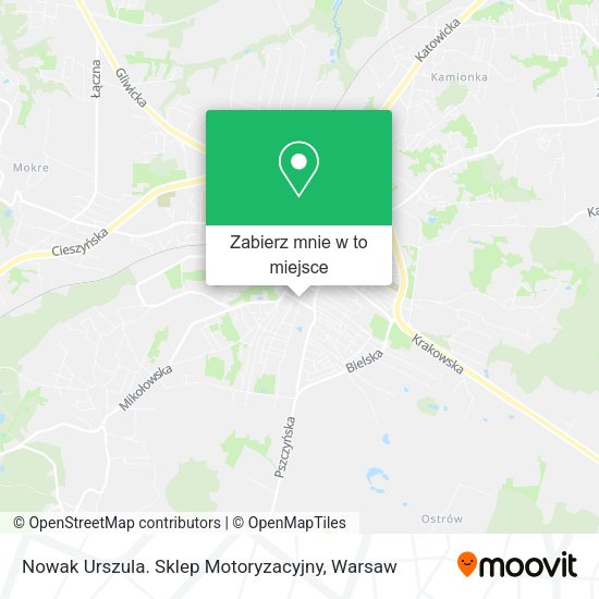 Mapa Nowak Urszula. Sklep Motoryzacyjny