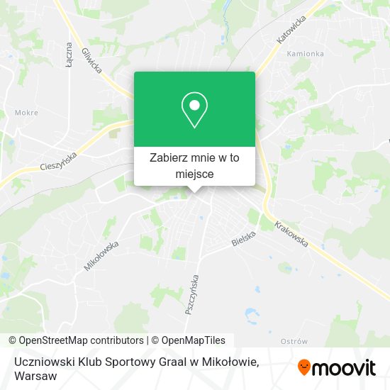 Mapa Uczniowski Klub Sportowy Graal w Mikołowie