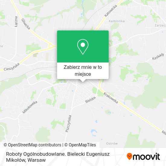 Mapa Roboty Ogólnobudowlane. Bielecki Eugeniusz Mikołów