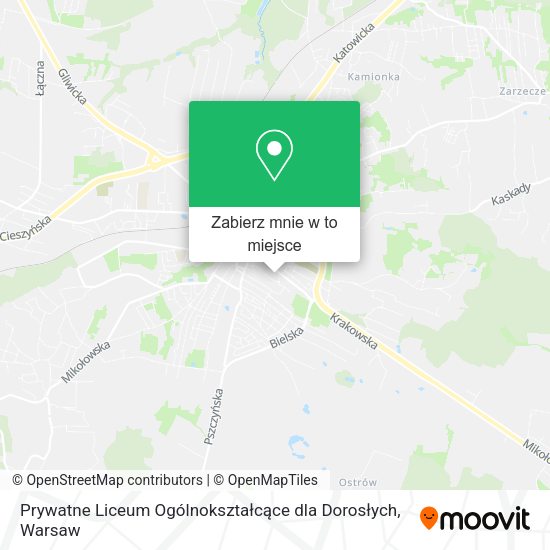 Mapa Prywatne Liceum Ogólnokształcące dla Dorosłych