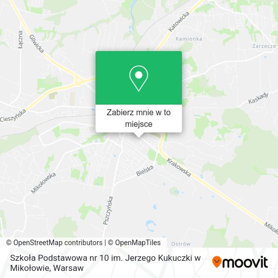 Mapa Szkoła Podstawowa nr 10 im. Jerzego Kukuczki w Mikołowie