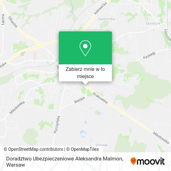 Mapa Doradztwo Ubezpieczeniowe Aleksandra Malmon