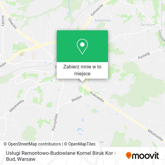 Mapa Usługi Remontowo-Budowlane Kornel Biruk Kor - Bud