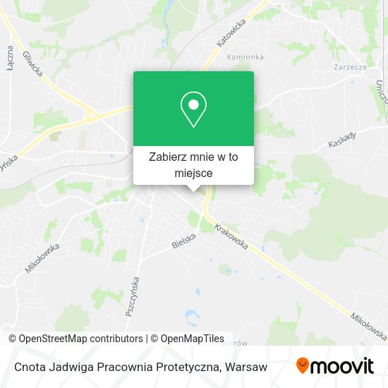 Mapa Cnota Jadwiga Pracownia Protetyczna