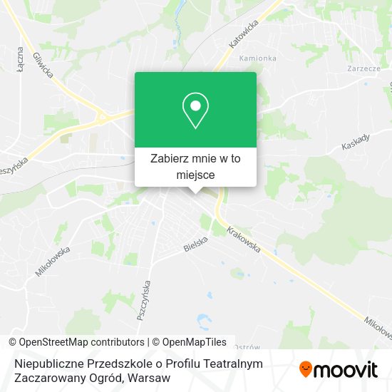 Mapa Niepubliczne Przedszkole o Profilu Teatralnym Zaczarowany Ogród