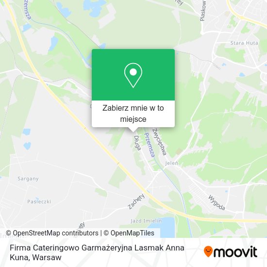 Mapa Firma Cateringowo Garmażeryjna Lasmak Anna Kuna