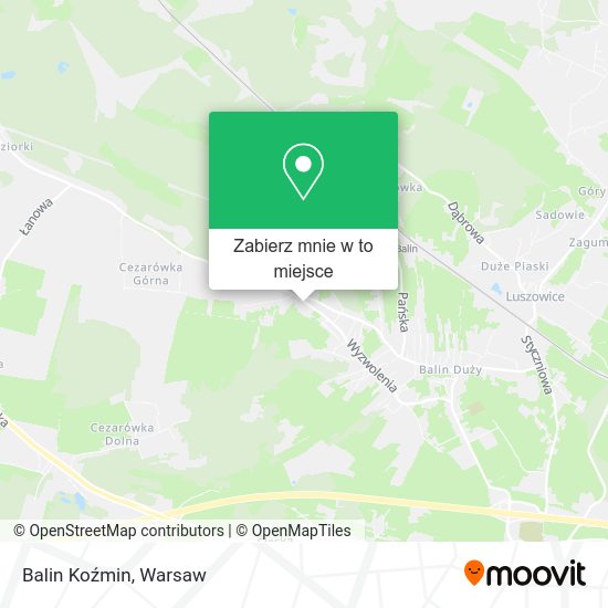 Mapa Balin Koźmin