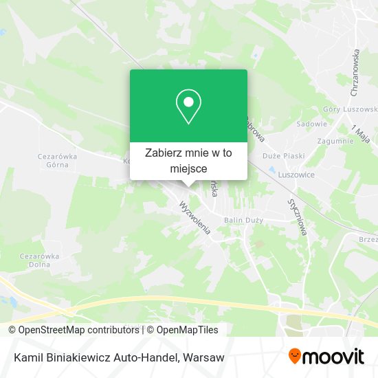 Mapa Kamil Biniakiewicz Auto-Handel