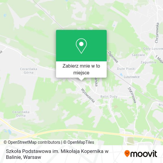 Mapa Szkoła Podstawowa im. Mikołaja Kopernika w Balinie