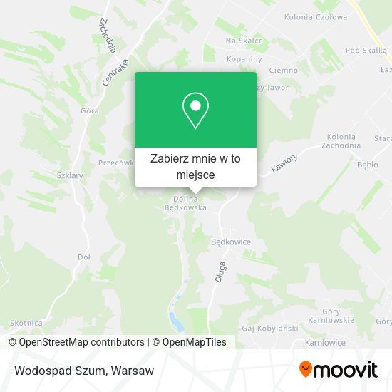 Mapa Wodospad Szum