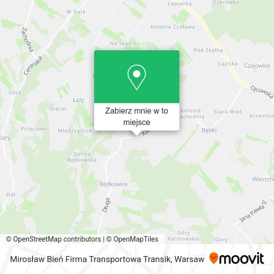 Mapa Mirosław Bień Firma Transportowa Transik