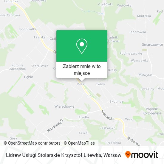 Mapa Lidrew Usługi Stolarskie Krzysztof Litewka