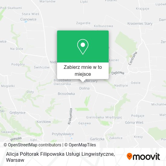 Mapa Alicja Półtorak Filipowska Usługi Lingwistyczne