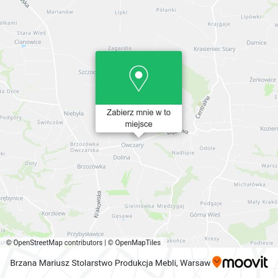 Mapa Brzana Mariusz Stolarstwo Produkcja Mebli