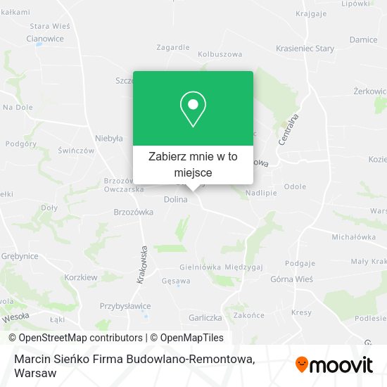 Mapa Marcin Sieńko Firma Budowlano-Remontowa