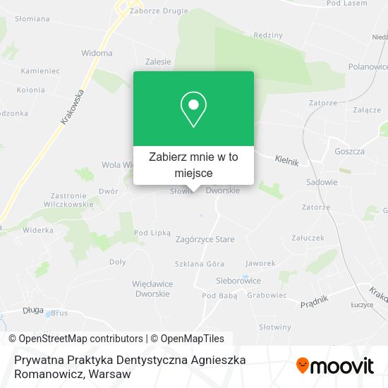 Mapa Prywatna Praktyka Dentystyczna Agnieszka Romanowicz