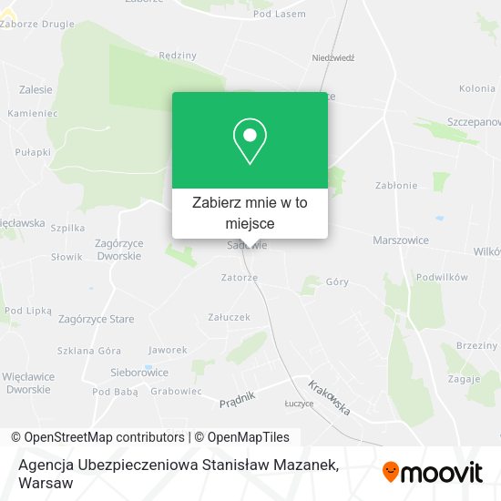 Mapa Agencja Ubezpieczeniowa Stanisław Mazanek