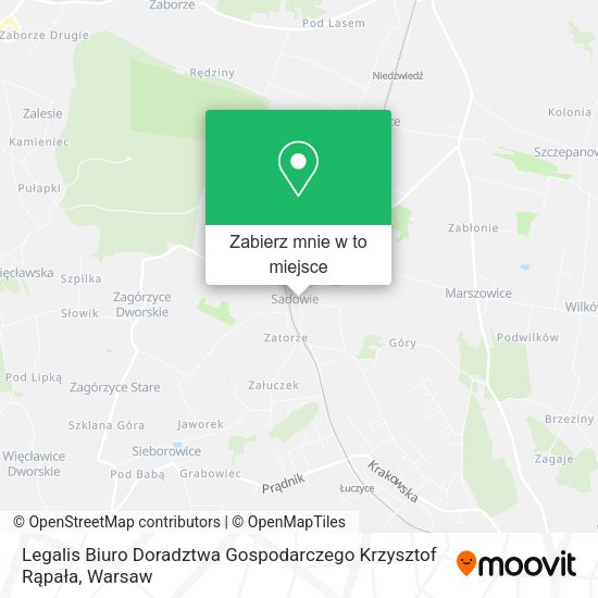 Mapa Legalis Biuro Doradztwa Gospodarczego Krzysztof Rąpała