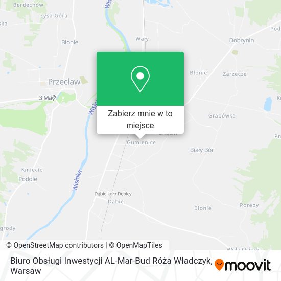 Mapa Biuro Obsługi Inwestycji AL-Mar-Bud Róża Władczyk