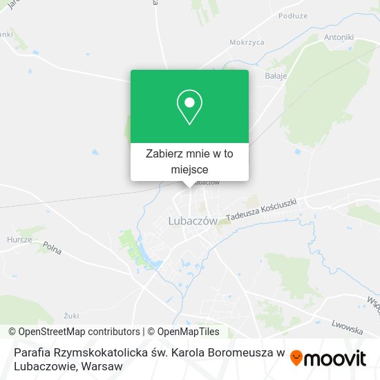 Mapa Parafia Rzymskokatolicka św. Karola Boromeusza w Lubaczowie