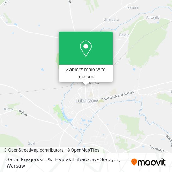 Mapa Salon Fryzjerski J&J Hypiak Lubaczów-Oleszyce