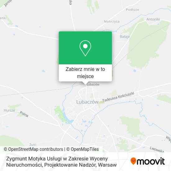 Mapa Zygmunt Motyka Usługi w Zakresie Wyceny Nieruchomości, Projektowanie Nadzór