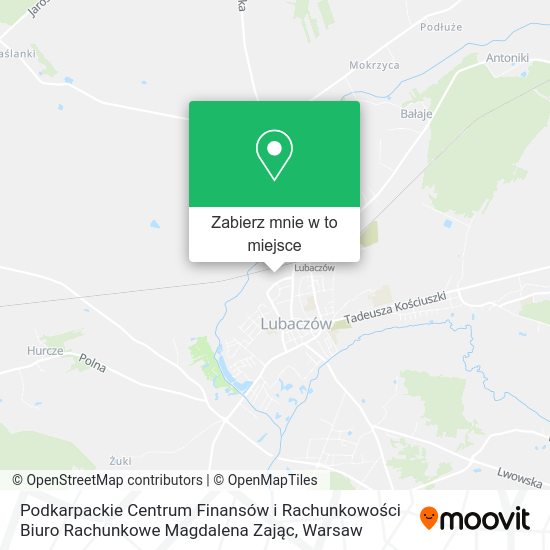 Mapa Podkarpackie Centrum Finansów i Rachunkowości Biuro Rachunkowe Magdalena Zając