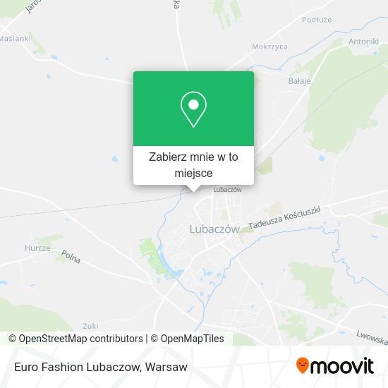 Mapa Euro Fashion Lubaczow