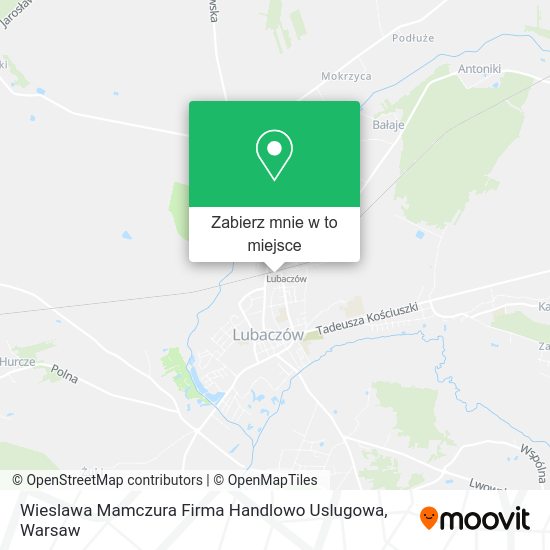 Mapa Wieslawa Mamczura Firma Handlowo Uslugowa